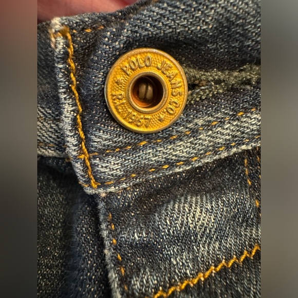 Y2K! Polo Jeans Co Billie Carpenter Denim Mini Skirt, sz 8 - Picture 2 of 8